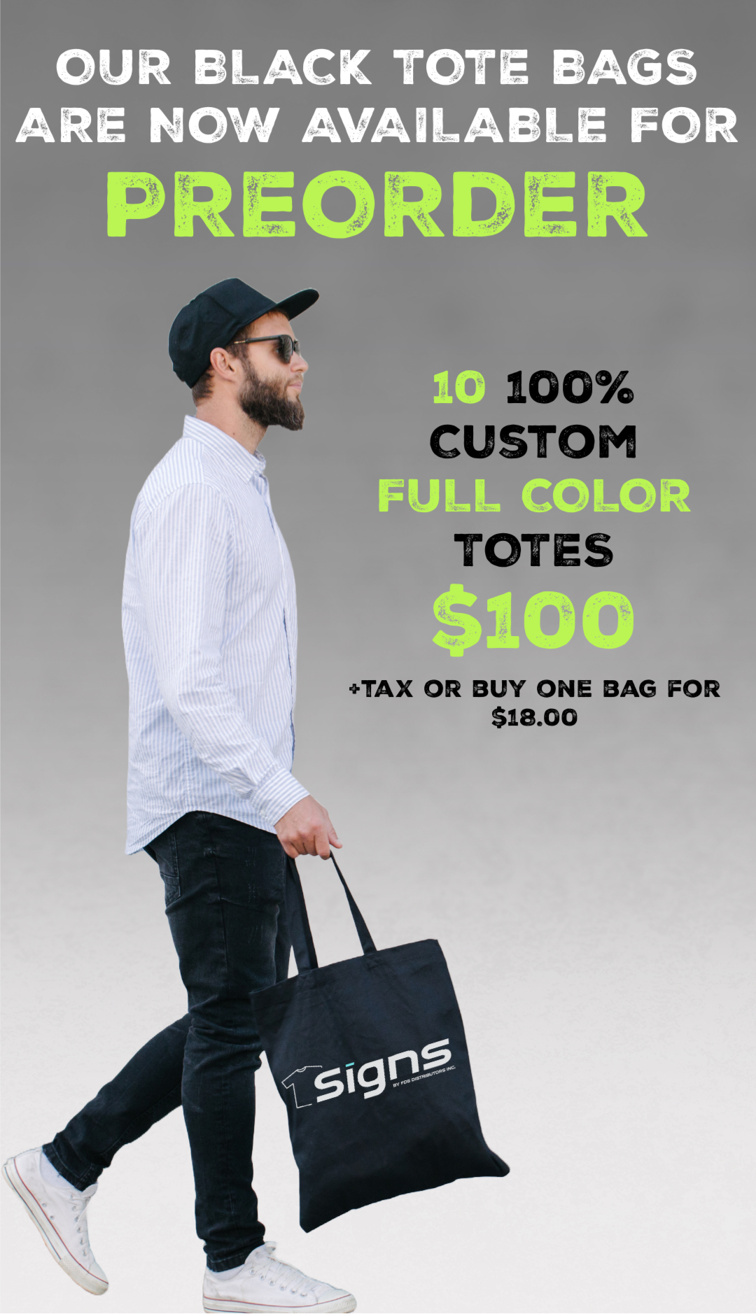 (PRE-ORDER ) Custom Printed Full Color Tote Bags