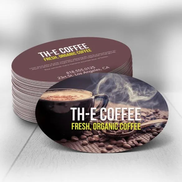 Plastic Oval Business Cards