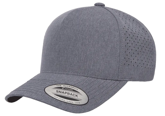 YP Classics® 5-panel snapback cap with perforation-DTF PRINTING