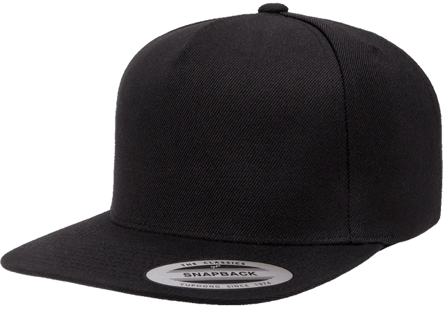 YP Classics® premium 5-panel snapback cap-DTF PRINTING