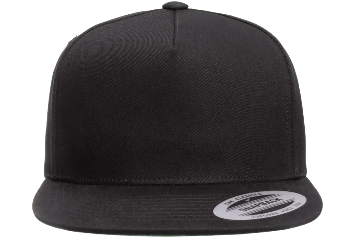 YP Classics® 5-panel cotton twill snapback cap-DTF PRINTING