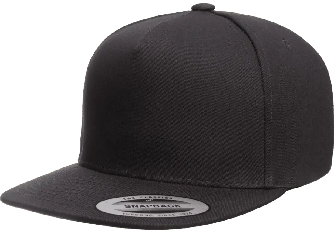 YP Classics® 5-panel cotton twill snapback cap-DTF PRINTING