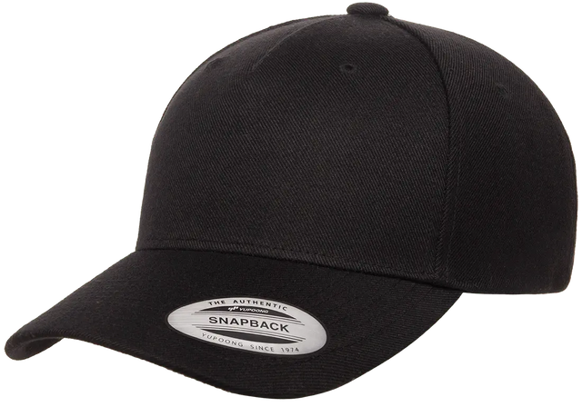 YP Classics® 5-panel premium curved visor snapback cap-DTF PRINTING