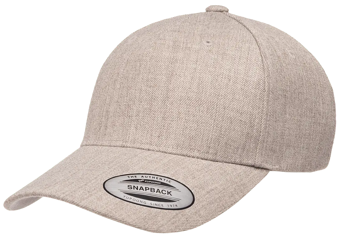 YP Classics® 5-panel premium curved visor snapback cap-DTF PRINTING