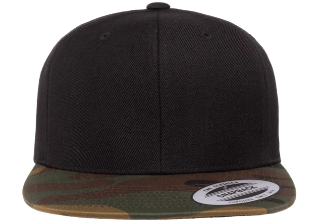 YP Classics® premium snapback camo cap - 2-tone-DTF PRINTING