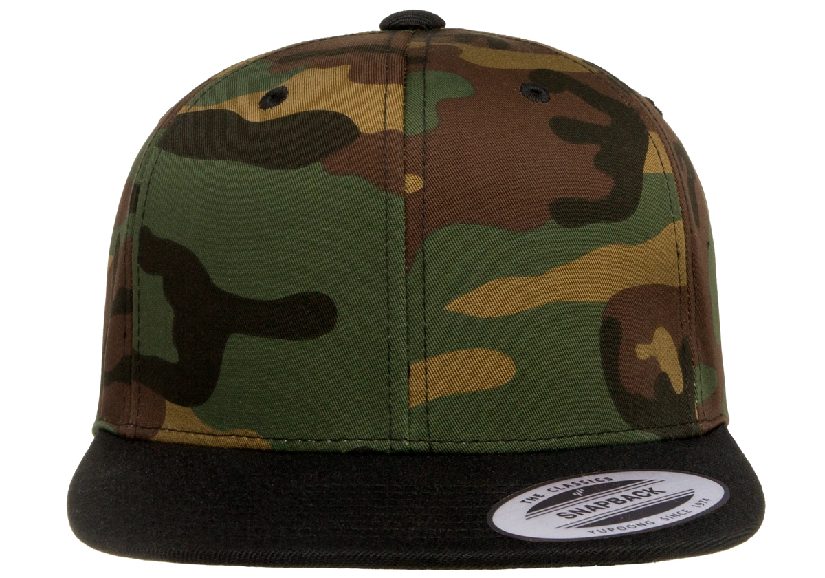 YP Classics® premium snapback camo cap - 2-tone-DTF PRINTING