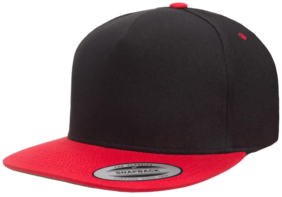 YP Classics® 5-panel cotton twill snapback cap - 2-tone front