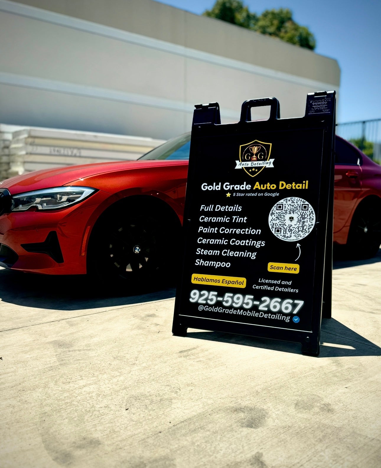 Heavy Duty A-FRAME w/prints included