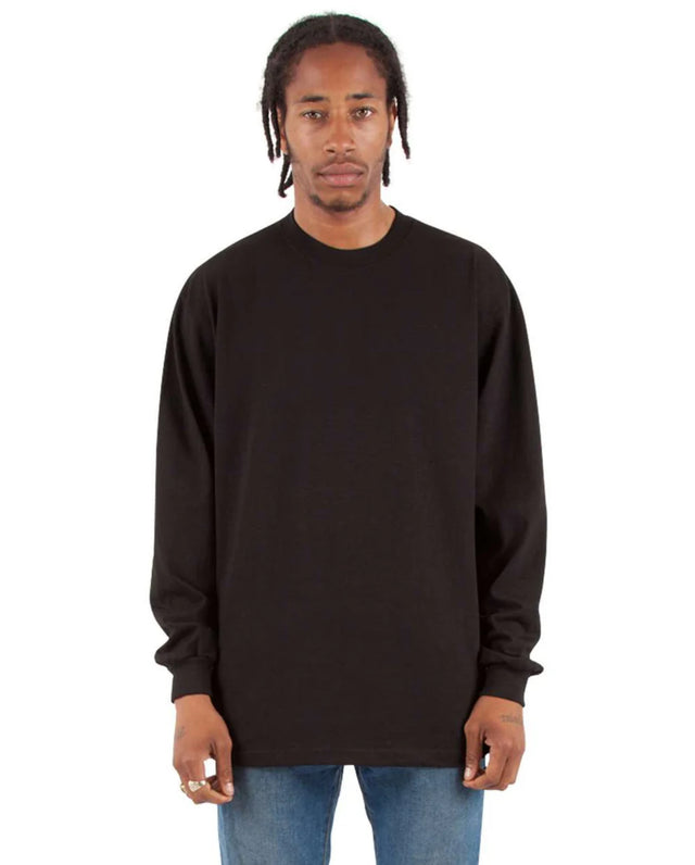 DTG Shaka Wear SHMHLS Men's Max Heavyweight Long Sleeve T-Shirt 7.5 oz.) 2 Color Options