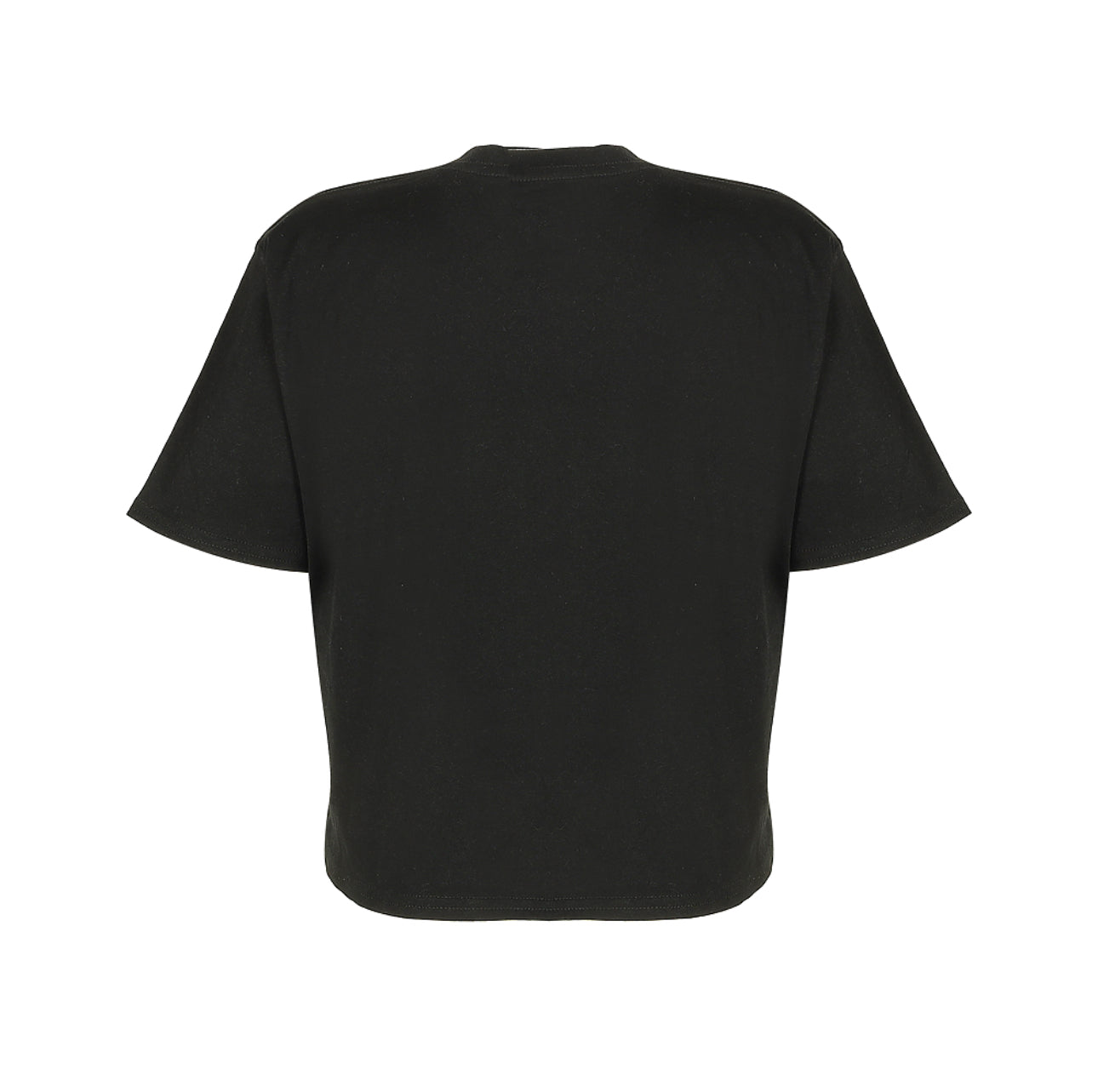 (NO MINIMUM) RELAXED FIT CROPPED TEE (Black) (Women’s)DTF PRINT