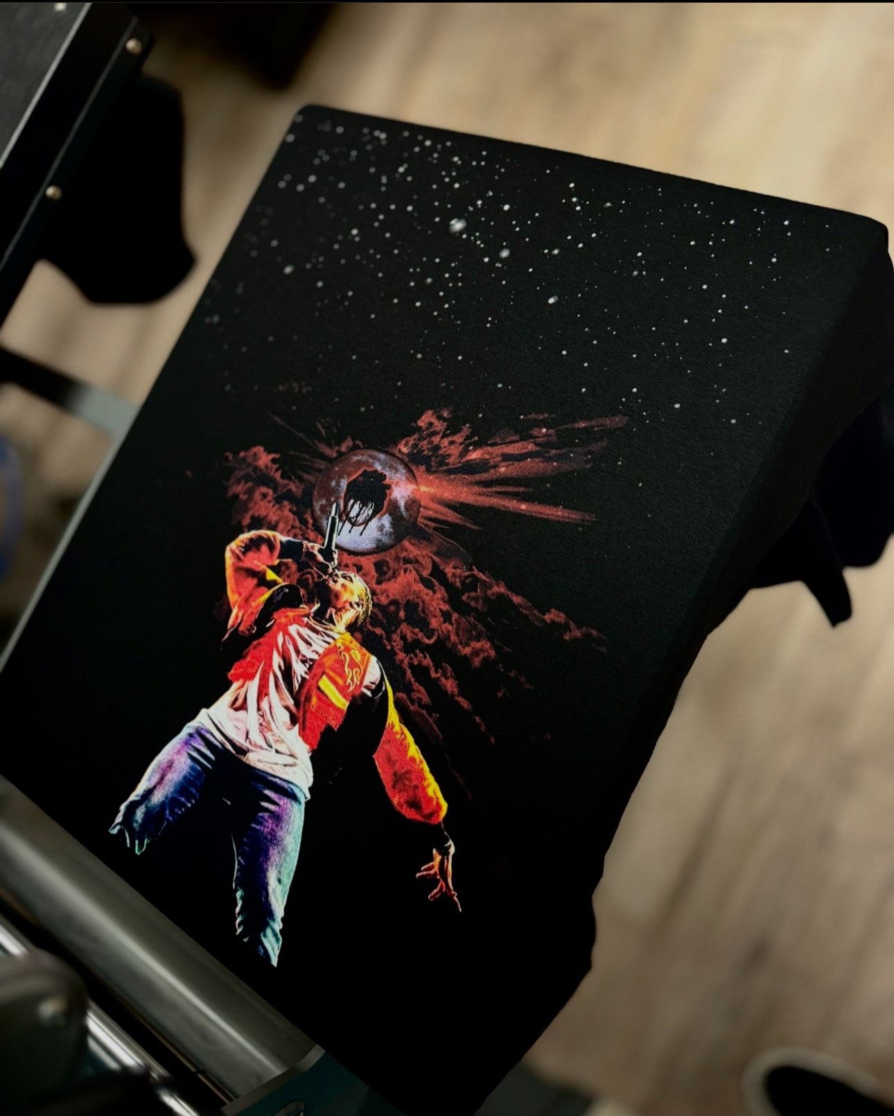 ( CUSTOM TEES ) PREMIUM ULTRA SOFT-Black COTTON TEE (6 oz.) HOUSE BRAND-DTG