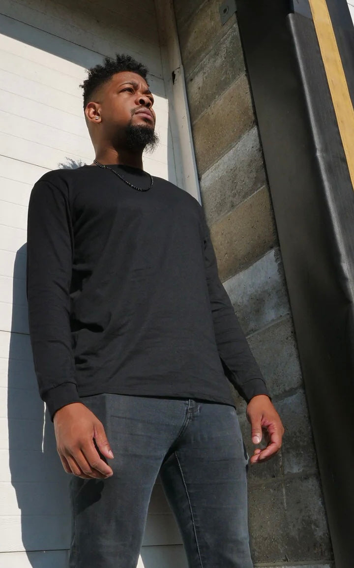 20 ORDER MIN. (House Brand 1700 Long Sleeve Crew Neck 4.6 oz.) 2 Color options