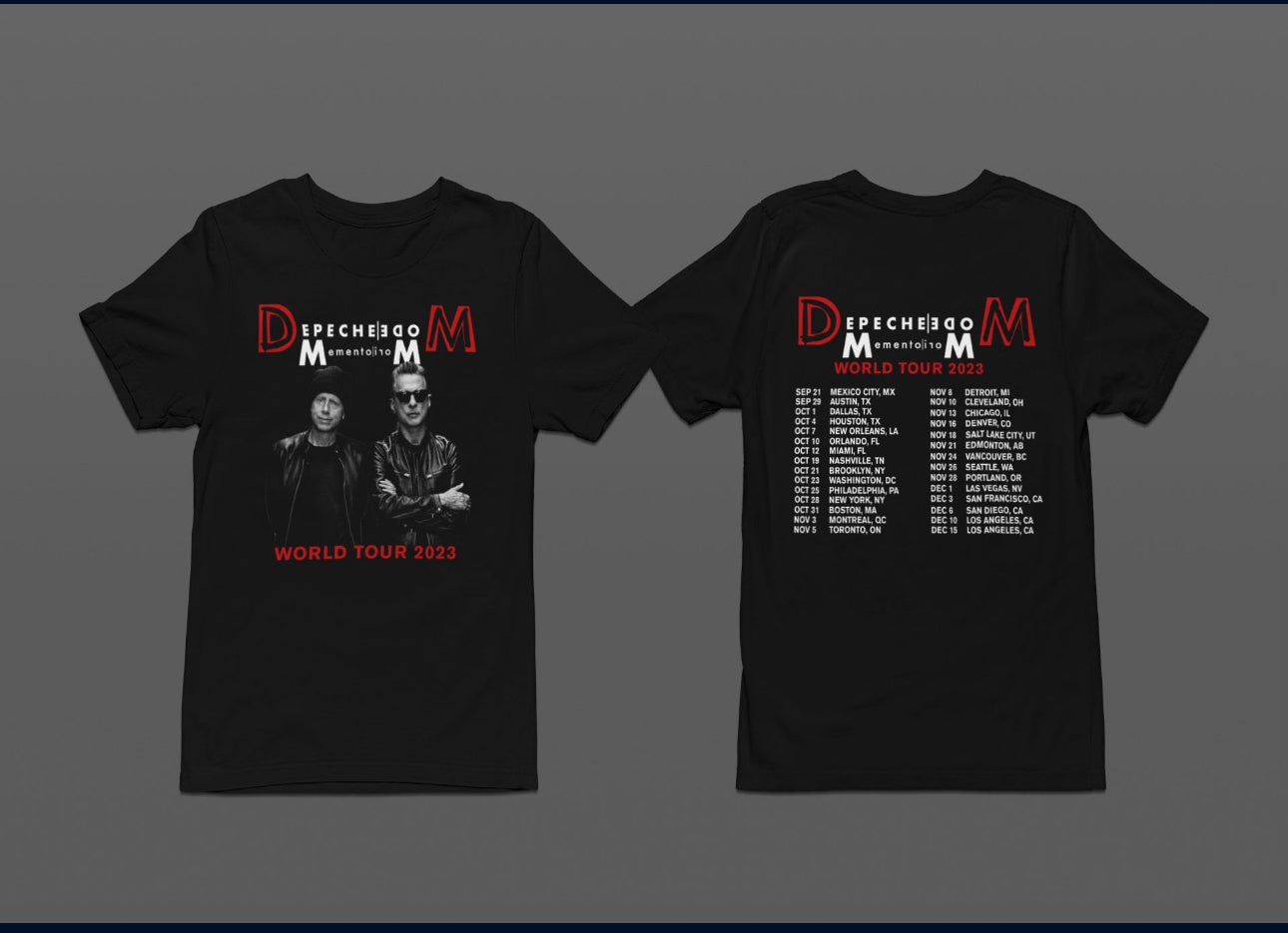 Depeche Mode Tshirts- World Tour 2023