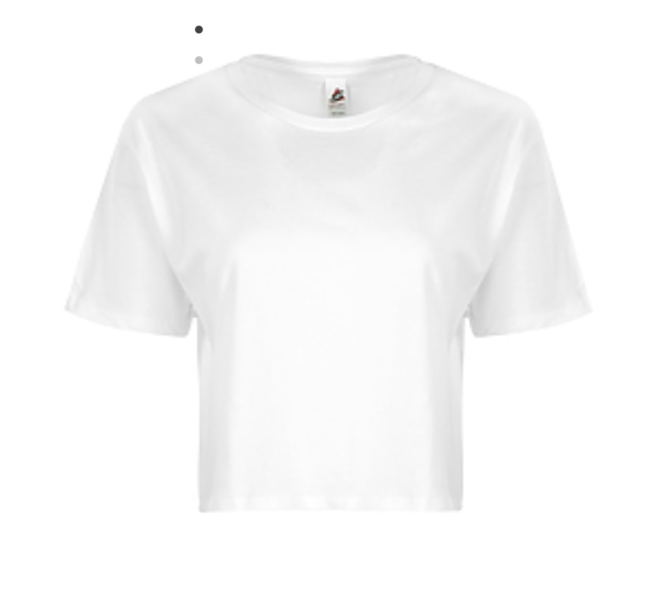 (NO MINIMUM) RELAXED FIT CROPPED TEE (Black) (Women’s)DTF PRINT