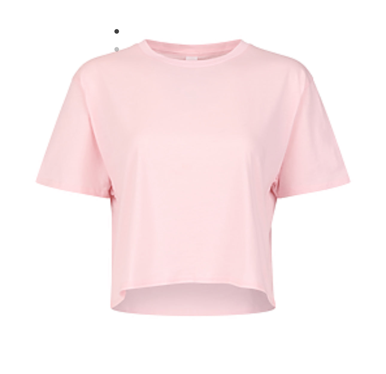 (NO MINIMUM) RELAXED FIT CROPPED TEE (Black) (Women’s)DTF PRINT