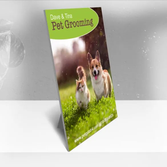 White PVC Counter Card Displays