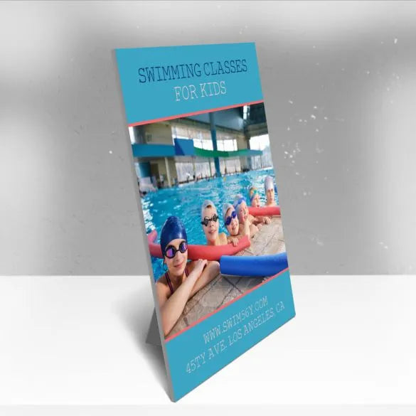 White PVC Counter Card Displays
