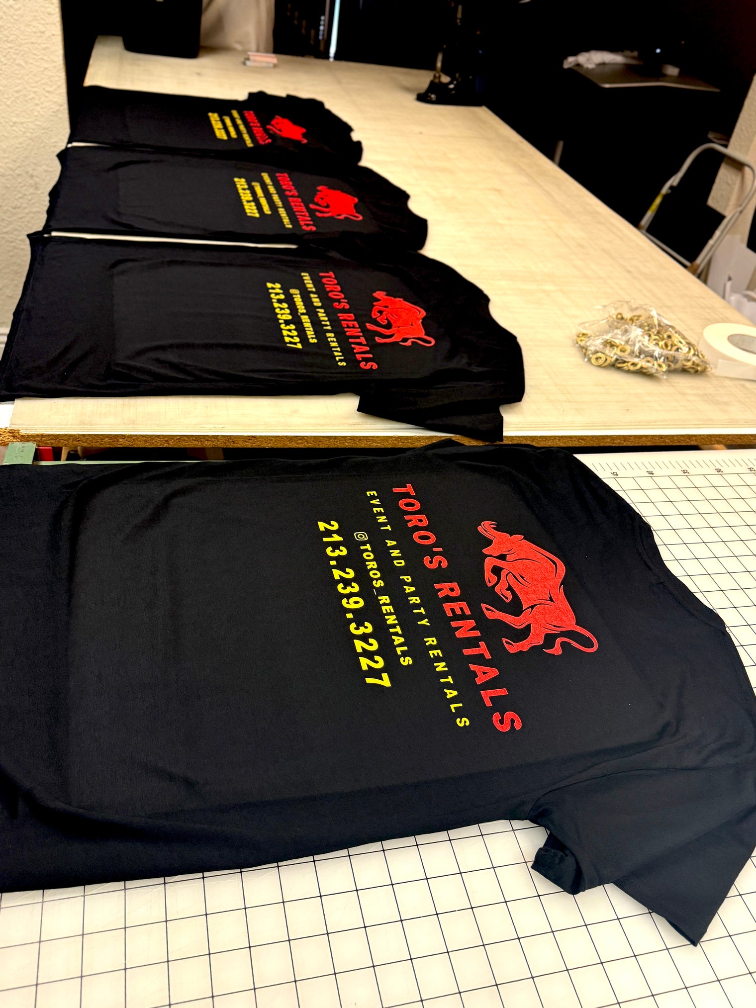 ( CUSTOM TEES ) PREMIUM ULTRA SOFT-Black COTTON TEE (6 oz.) HOUSE BRAND-DTG