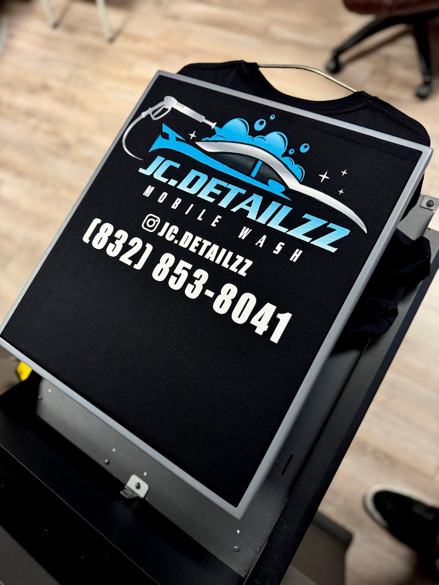 ( CUSTOM TEES ) PREMIUM ULTRA SOFT-Black COTTON TEE (6 oz.) HOUSE BRAND-DTG