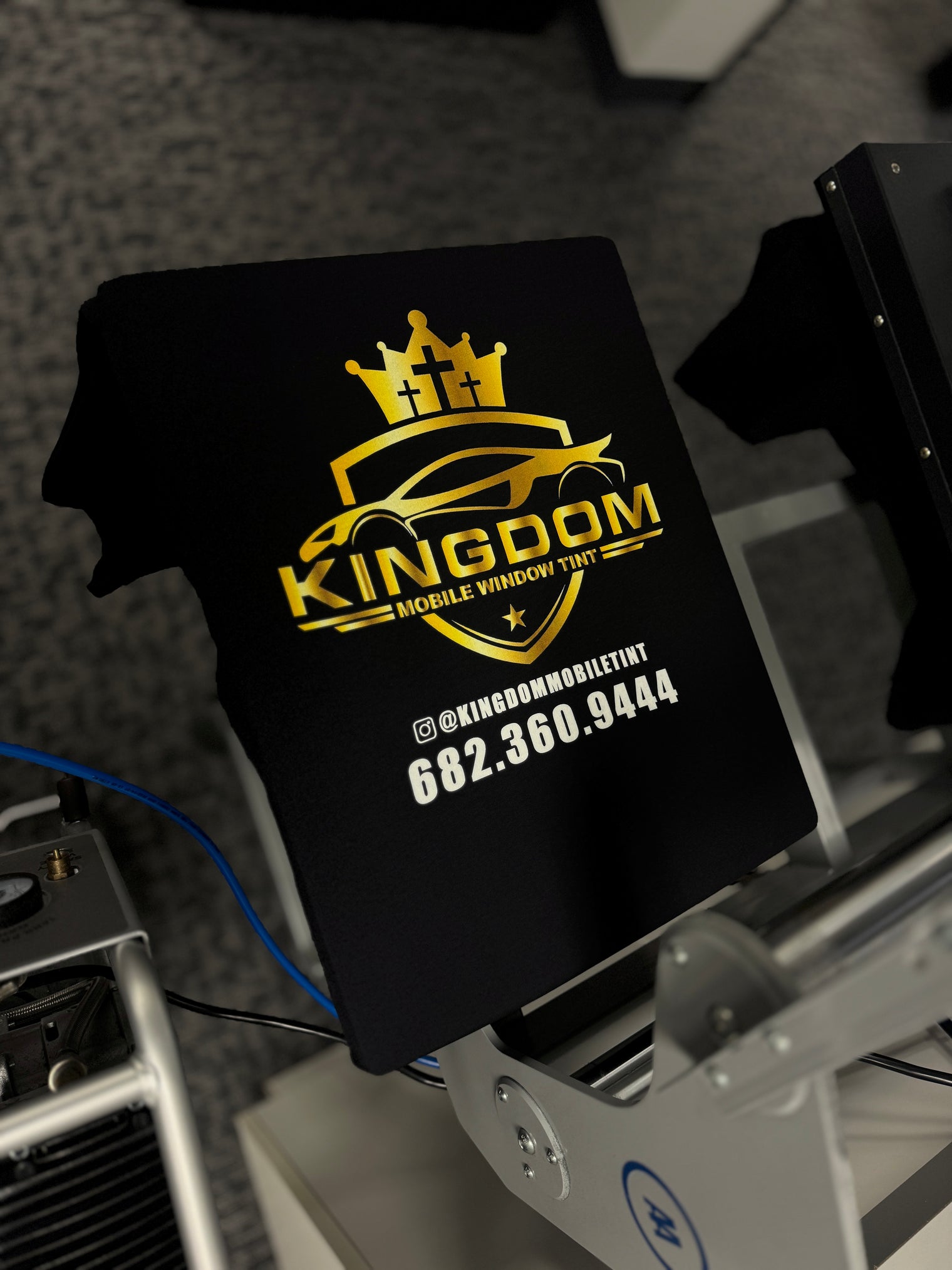 ( CUSTOM TEES ) PREMIUM ULTRA SOFT-Black COTTON TEE (6 oz.) HOUSE BRAND-DTG