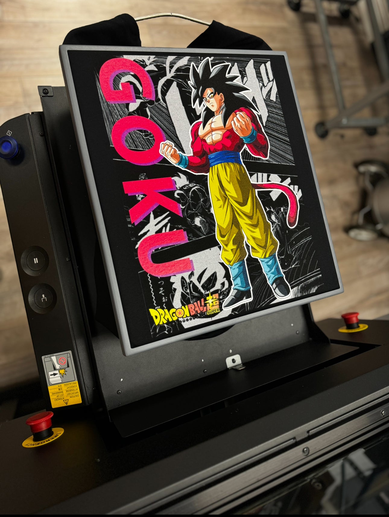 ( CUSTOM TEES ) PREMIUM ULTRA SOFT-Black COTTON TEE (6 oz.) HOUSE BRAND-DTG