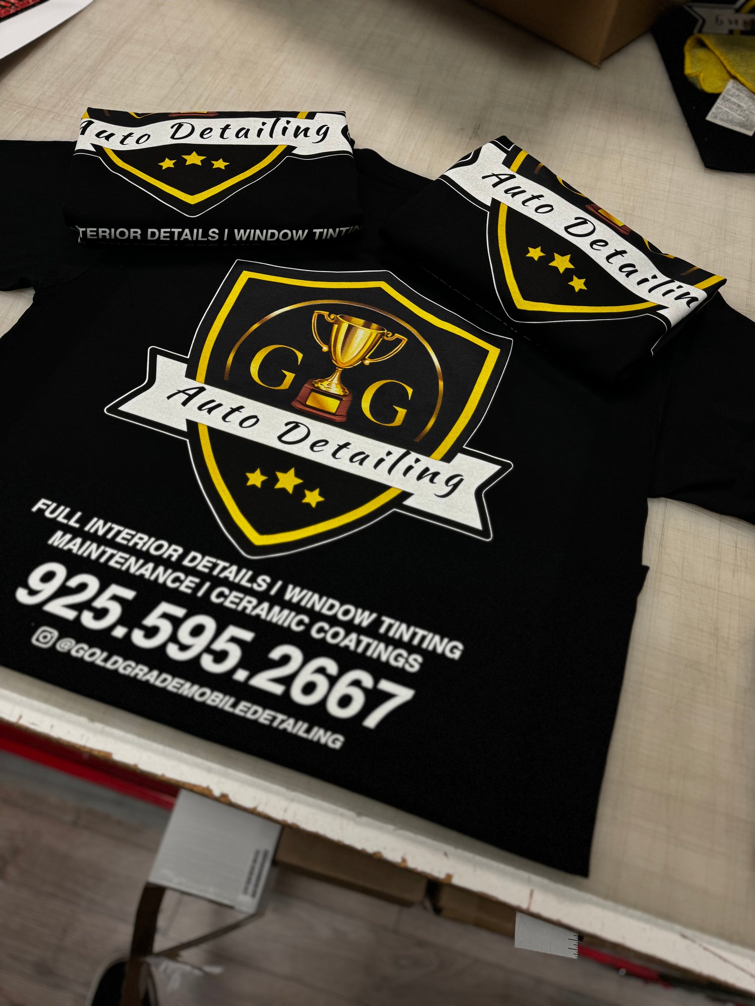 ( CUSTOM TEES ) PREMIUM ULTRA SOFT-Black COTTON TEE (6 oz.) HOUSE BRAND-DTG