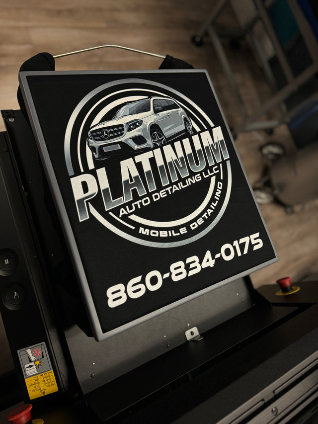 ( CUSTOM TEES ) PREMIUM ULTRA SOFT-Black COTTON TEE (6 oz.) HOUSE BRAND-DTG