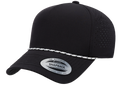 YP Classics® 5-Panel Snapback Cap with Perforations and Braided Rope front