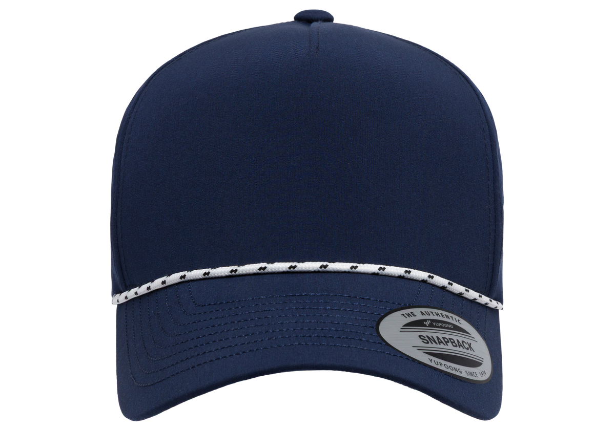 YP Classics® 5-Panel Snapback Cap with Perforations and Braided Rope-DTF PRINTING