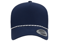 YP Classics® 5-Panel Snapback Cap with Perforations and Braided Rope-DTF PRINTING