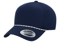 YP Classics® 5-Panel Snapback Cap with Perforations and Braided Rope-DTF PRINTING