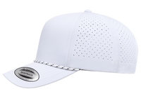 YP Classics® 5-Panel Snapback Cap with Perforations and Braided Rope-DTF PRINTING