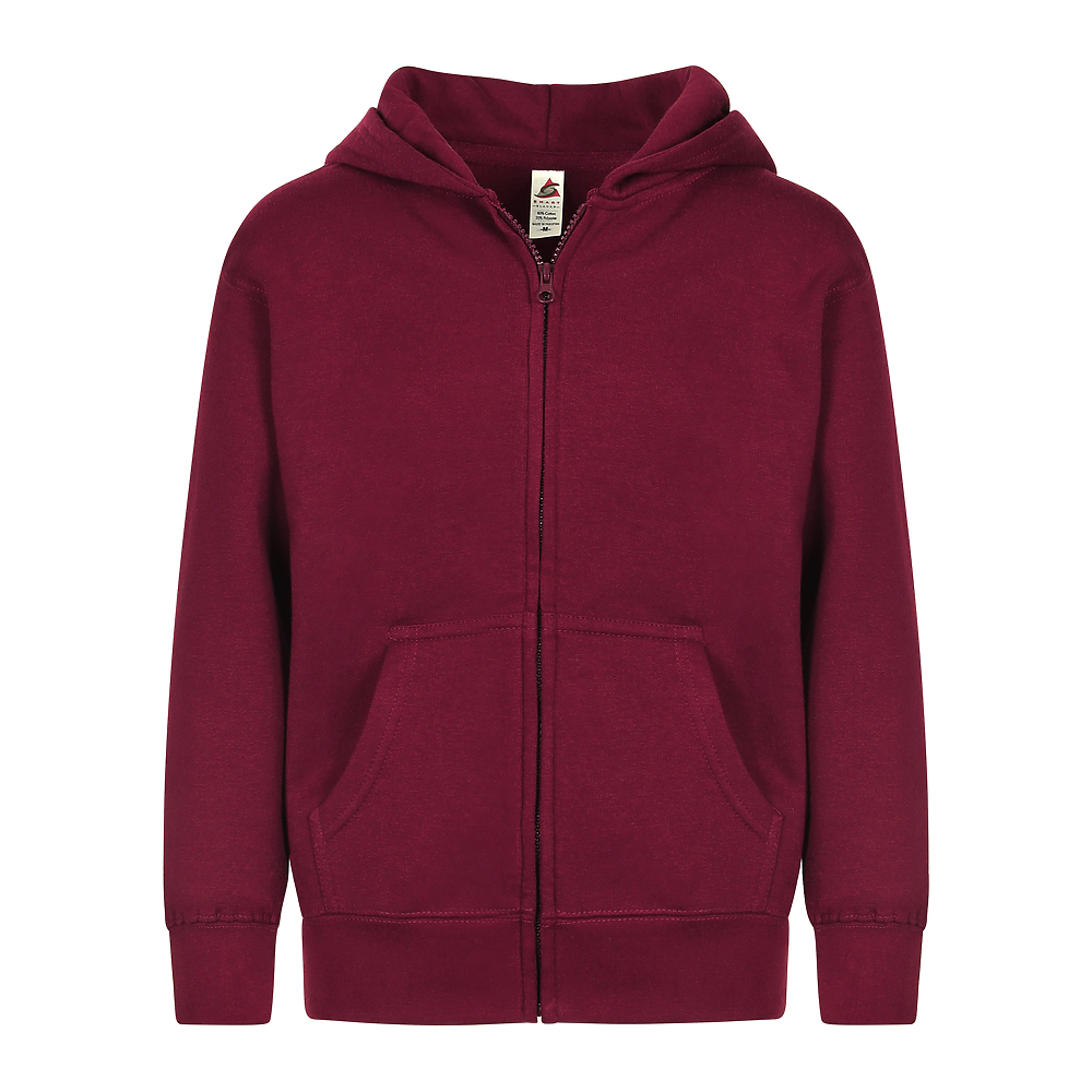302 Youth Essential Zip-Up Hoodie Burgundy