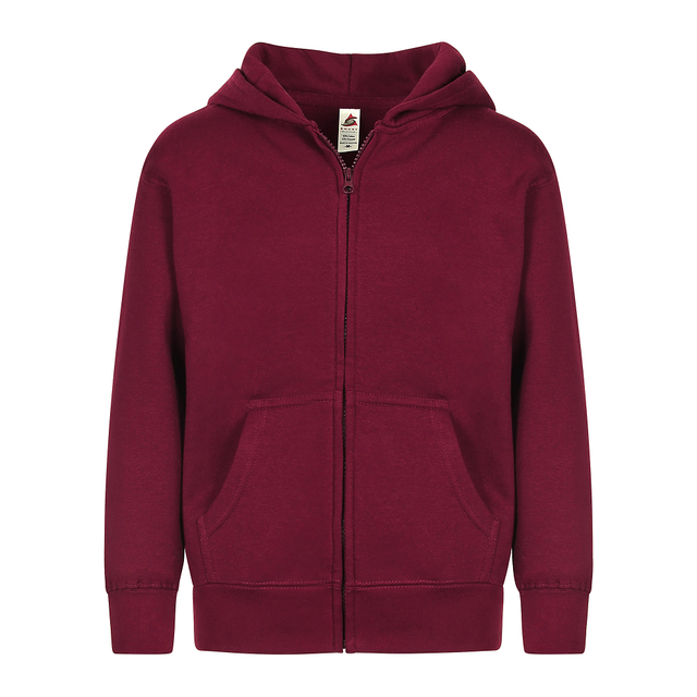 302 Youth Essential Zip-Up Hoodie Burgundy