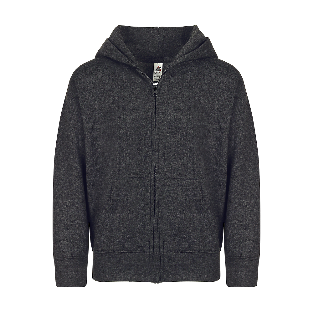 302 Youth Essential Zip-Up Hoodie Charcoal Htr