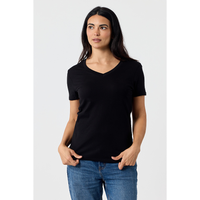 WOMEN'S ESSENTIAL V-NECK TEE (4.3oz.)-DTF