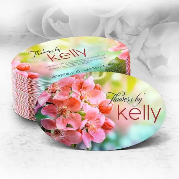 Plastic Oval Business Cards