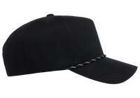 YP Classics® Retro Cotton Blend 5-Panel Snapback Cap with Braided Rope-DTF PRINTING