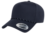 YP Classics® Retro Cotton Blend 5-Panel Snapback Cap with Braided Rope-DTF PRINTING