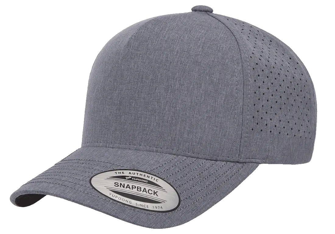 YP Classics® 5-panel snapback cap with perforation-DTF PRINTING
