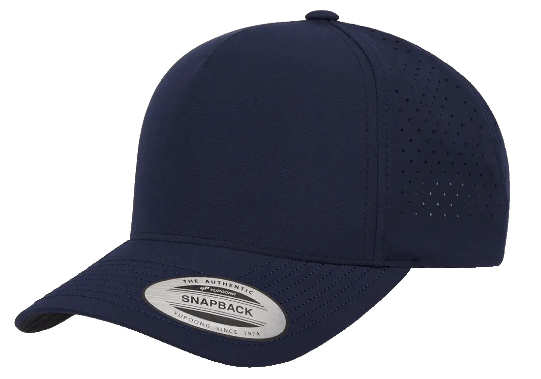 YP Classics® 5-panel snapback cap with perforation-DTF PRINTING