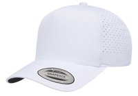 YP Classics® 5-panel snapback cap with perforation front