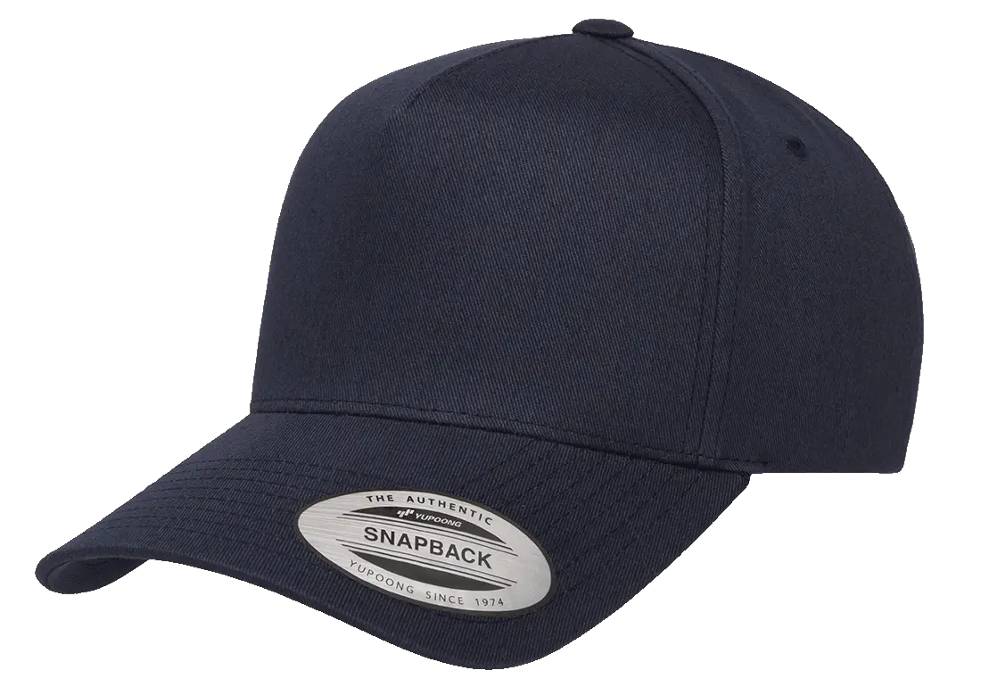 YP Classics® retro cotton blend 5-panel snapback cap-DTF PRINTING