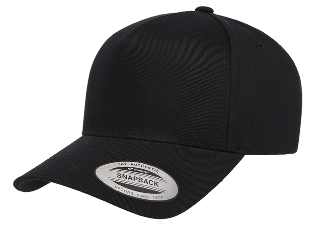 YP Classics® retro cotton blend 5-panel snapback cap front