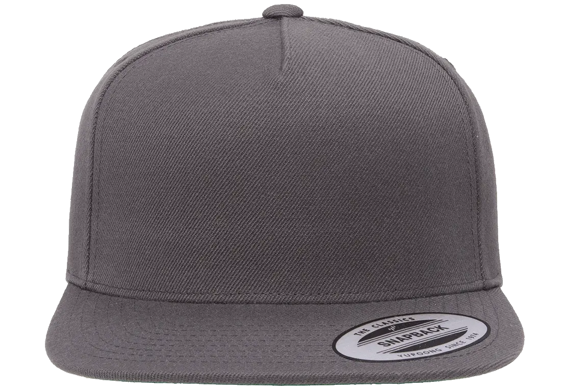 YP Classics® premium 5-panel snapback cap-DTF PRINTING