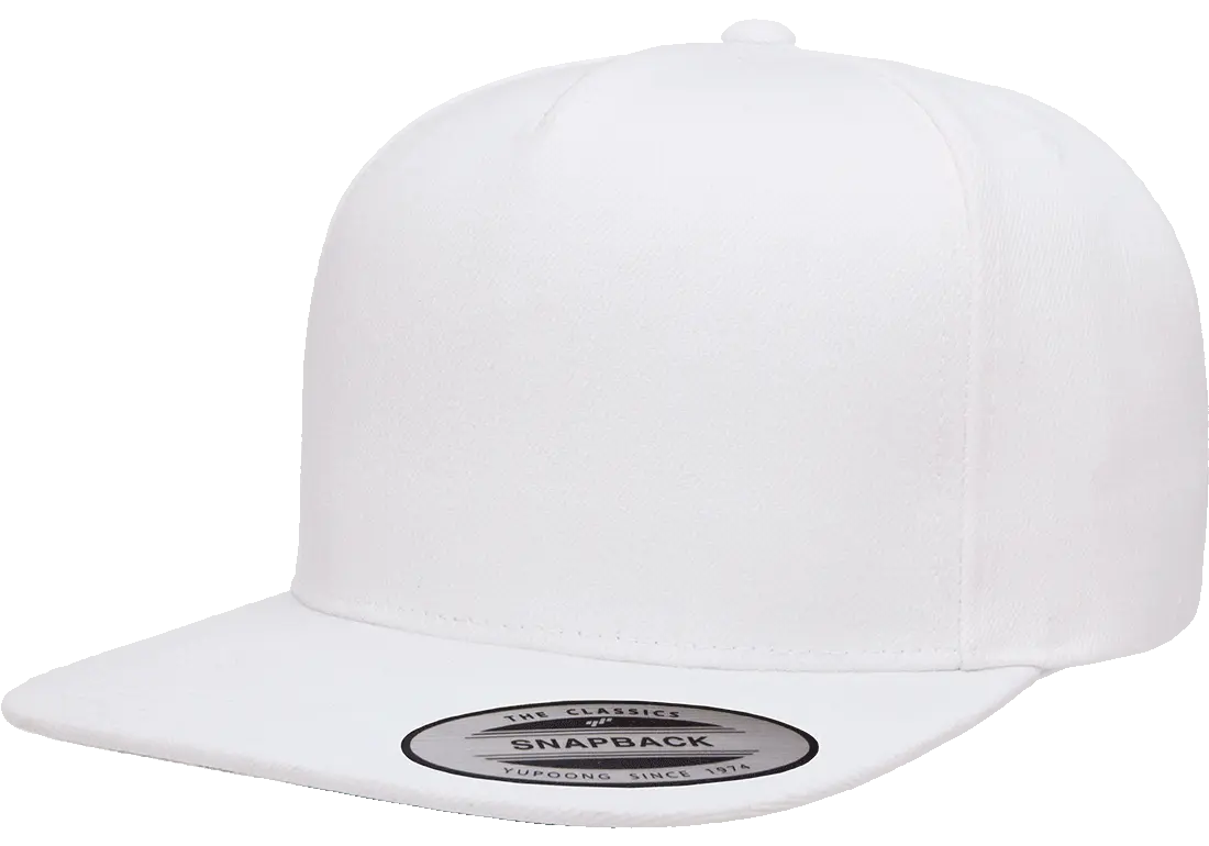 YP Classics® premium 5-panel snapback cap front