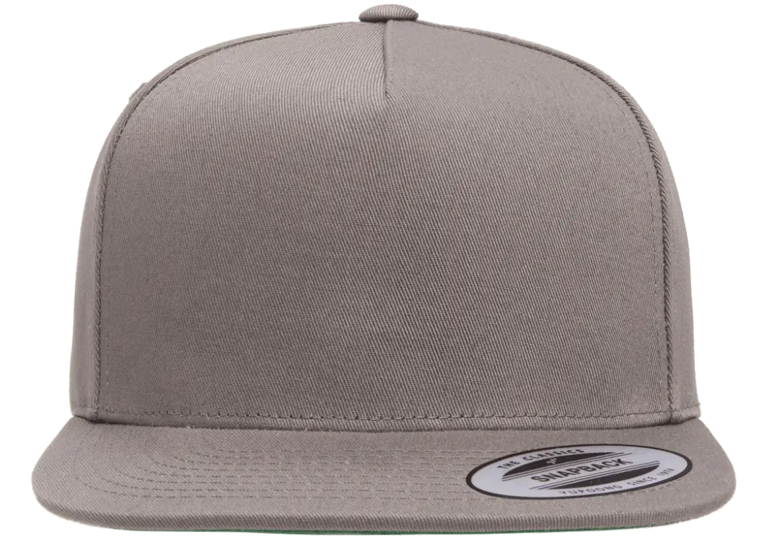 YP Classics® 5-panel cotton twill snapback cap-DTF PRINTING