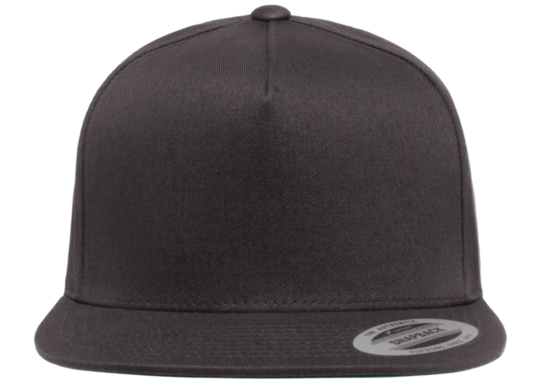 YP Classics® 5-panel cotton twill snapback cap-DTF PRINTING