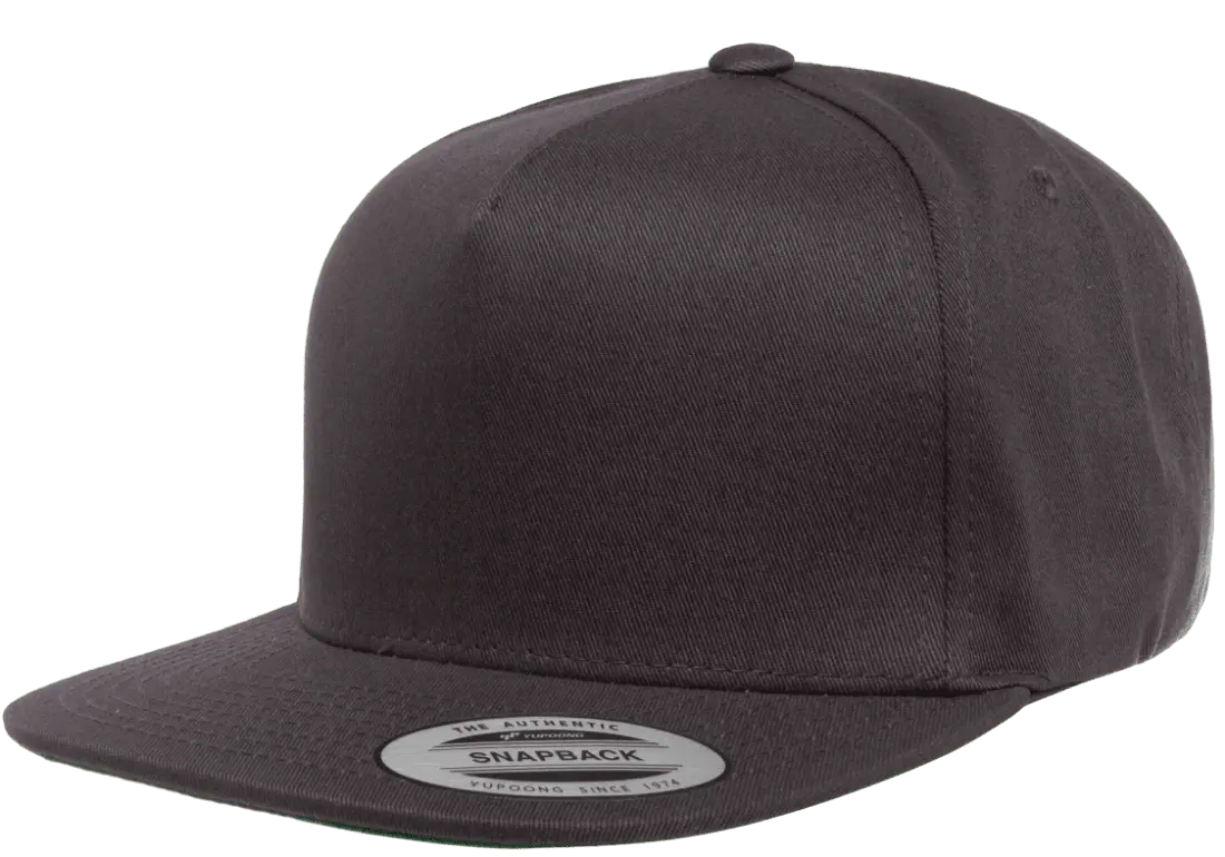 YP Classics® 5-panel cotton twill snapback cap-DTF PRINTING