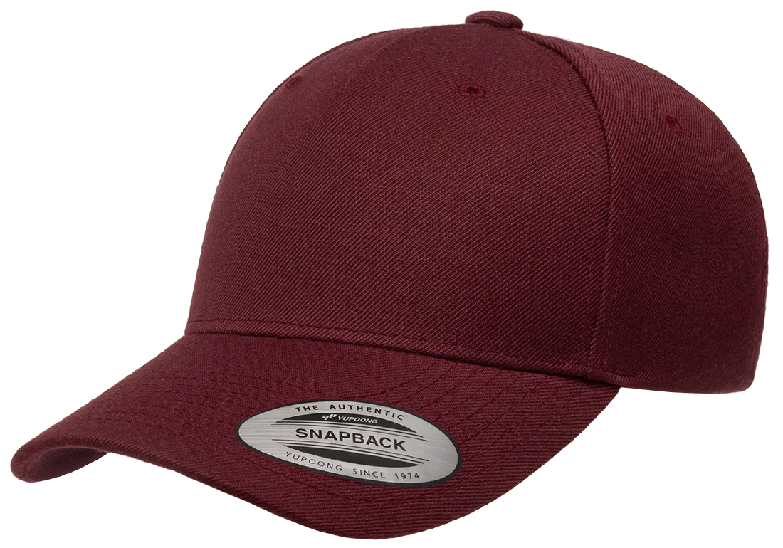 YP Classics® 5-panel premium curved visor snapback cap-DTF PRINTING